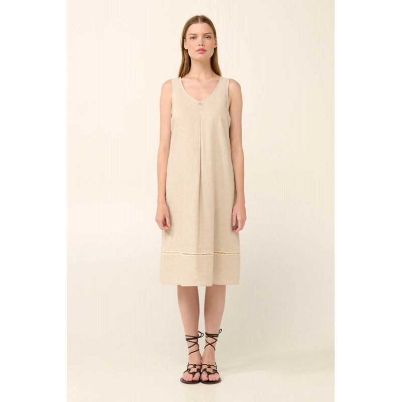 Αμάνικο Καλοκαιρινό Φόρεμα με Πιέτα BEIGE SKIN (22455-BEIGE SKIN) Αμάνικο Καλοκαιρινό Φόρεμα με Πιέτα BEIGE SKIN (22455-BEIGE SKIN)