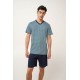 Ανδρική Πυτζάμα με Γεωμετρικό Μοτίβο BLUE (24620-BLUE) Ανδρική Πυτζάμα με Γεωμετρικό Μοτίβο BLUE (24620-BLUE)