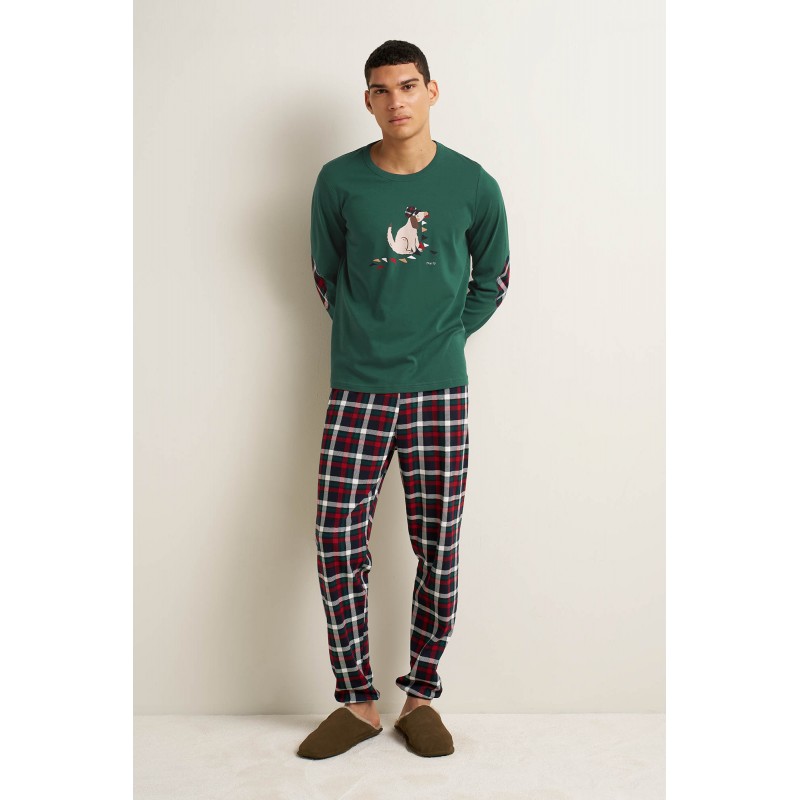 Ανδρική Matching Βαμβακερή Πυτζάμα με Μανσέτες GREEN GARDEN (25610-GREEN GARDEN) Ανδρική Matching Βαμβακερή Πυτζάμα με Μανσέτες GREEN GARDEN (25610-GREEN GARDEN)