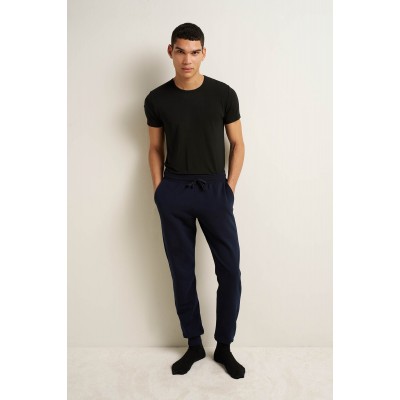 Ανδρικό Βαμβακερό Φούτερ  Jogger Παντελόνι BLUE (25185-BLUE)