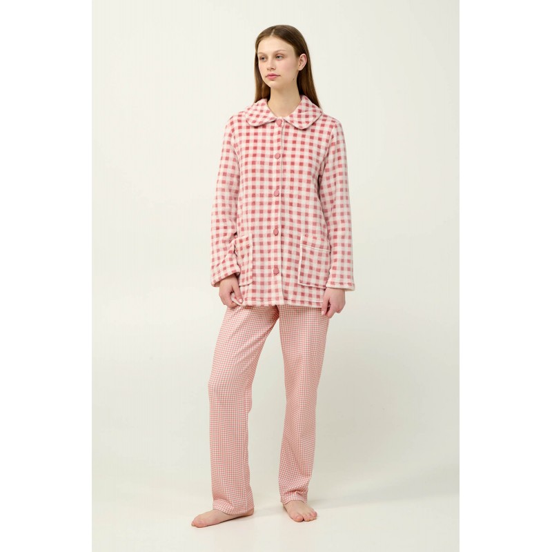 Γυναικεία Fleece Ρόμπα με Κουμπιά PINK TAN (23323-PINK TAN) Γυναικεία Fleece Ρόμπα με Κουμπιά PINK TAN (23323-PINK TAN)