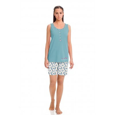 Γυναικεία Πυτζάμα με Βερμούδα BLUE REEF (14917-BLUE REEF)