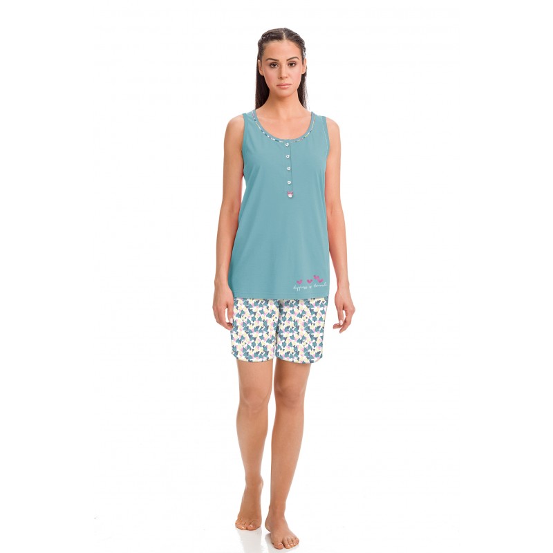 Γυναικεία Πυτζάμα με Βερμούδα BLUE REEF (14917-BLUE REEF)