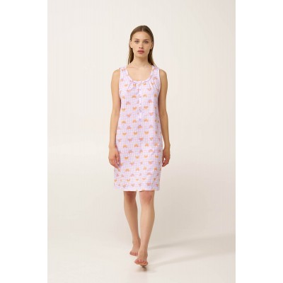 Βαμβακερό Νυχτικό με Πατιλέτα LILLA PASTEL (24312-LILLA PASTEL)