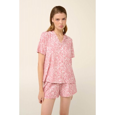 Γυναικεία Πυτζάμα Φλοράλ από Micromodal PINK BLUSH (22004-PINK BLUSH)