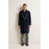 Ανδρική Fleece Σταυρωτή Μακριά Ρόμπα BLUE (25666-BLUE)