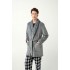 Μονόχρωμη Σταυρωτή Fleece Ρόμπα GRAY (21708-GRAY)