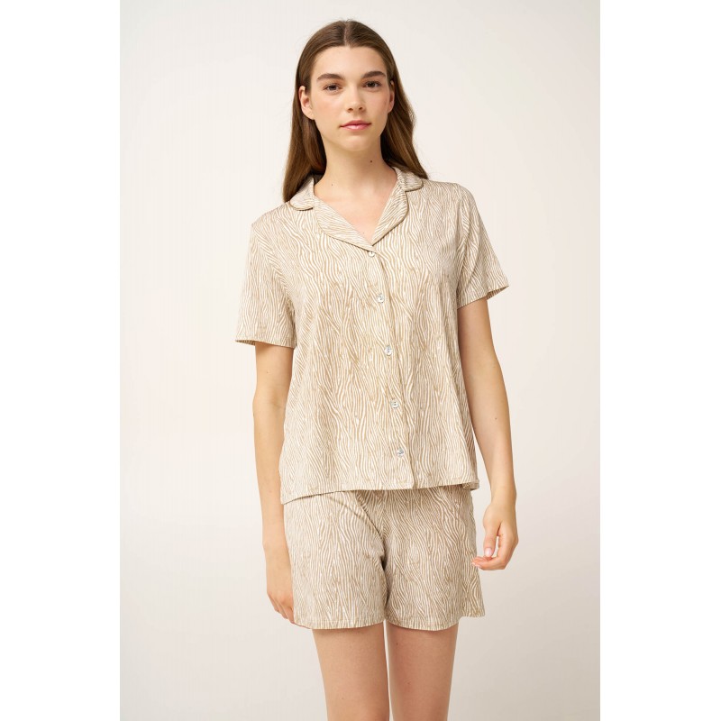 Γυναικεία Κουμπωτή Πυτζάμα Micromodal BEIGE TAUPE (24014-BEIGE TAUPE) Γυναικεία Κουμπωτή Πυτζάμα Micromodal BEIGE TAUPE (24014-BEIGE TAUPE)