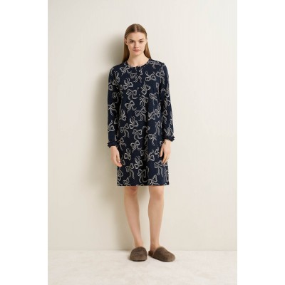 Βαμβακερό Νυχτικό με Πατιλέτα BLUE (25276-BLUE)