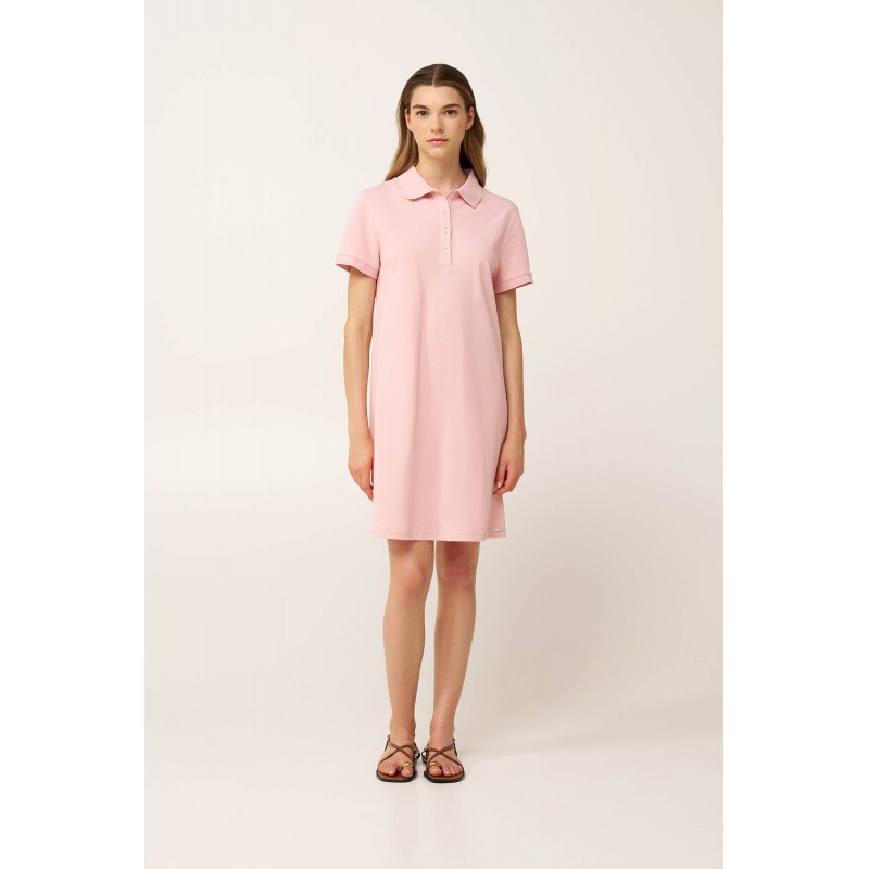 Γυναικείο Pique Πόλο Φόρεμα PINK SILVER (24818-PINK SILVER)