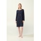 Νυχτικό Micromodal με Φιόγκους και Πατιλέτα BLUE BLAZER (23051-BLUE BLAZER)