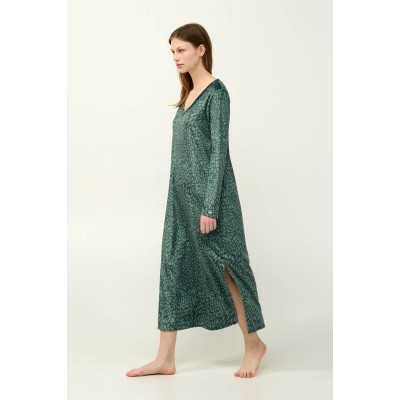 Γυναικείο Velvet Φόρεμα με V Λαιμόκοψη GREEN TEAL (23100-GREEN TEAL)