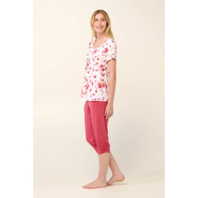 Γυναικεία Πυτζάμα Micromodal με Πατιλέτα ROSE TAUPE (22061-ROSE TAUPE)