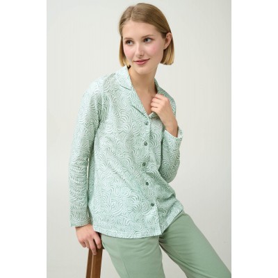 Γυναικεία Κουμπωτή Φούτερ Πυτζάμα GREEN FROSTY (23262-GREEN FROSTY)