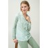 Γυναικεία Κουμπωτή Φούτερ Πυτζάμα GREEN FROSTY (23262-GREEN FROSTY)