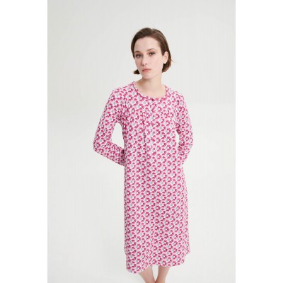 Εμπριμέ Νυχτικό με Πατιλέτα ROSE TAUPE (19137-ROSE TAUPE)