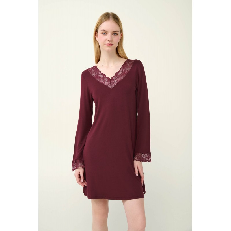 Νυχτικό Micromodal με Δαντέλα RED WINDSOR (23823-RED WINDSOR) Νυχτικό Micromodal με Δαντέλα RED WINDSOR (23823-RED WINDSOR)