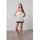 Αμάνικη Πυτζάμα με Τιράντες WHITE (70018-WHITE) Αμάνικη Πυτζάμα με Τιράντες WHITE (70018-WHITE)