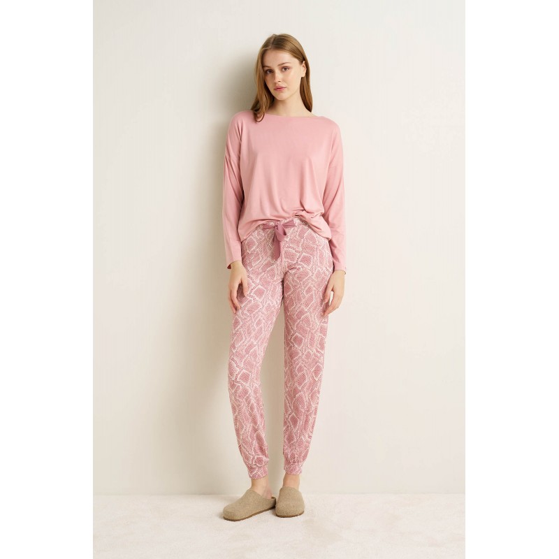 Γυναικεία Πυτζάμa Micromodal με Μανσέτες PINK ZEPHYR (25034-PINK ZEPHYR)