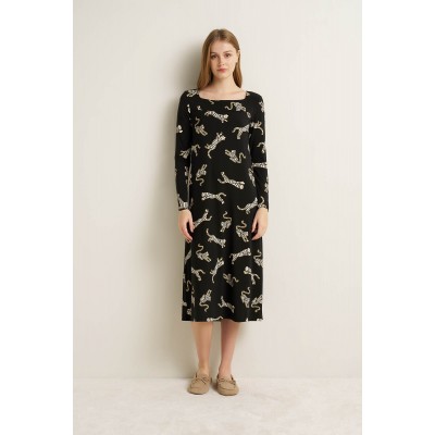 Νυχτικό Micromodal με Φαρδιά Λαιμόκοψη BLACK (25087-BLACK)