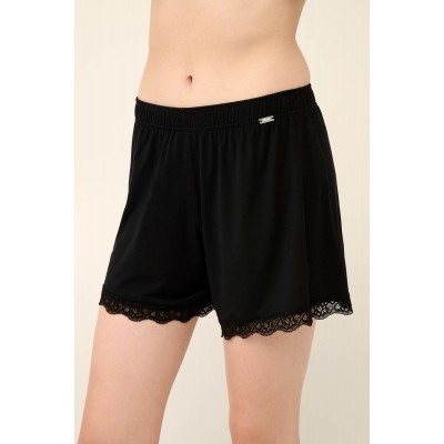 Micromodal Cheeky Σορτσάκι με Δαντέλα BLACK (22805-BLACK)
