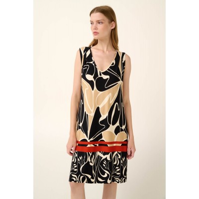 Αμάνικο Καλοκαιρινό Φόρεμα από Viscose BLACK (22477-BLACK)