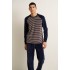 Ανδρική Velvet Πυτζάμα με Ρίγες BLUE BLAZER (25691-BLUE BLAZER)