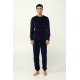 Ανδρική Velvet Πυτζάμα με Μανσέτες BLUE BLAZER (23701-BLUE BLAZER) Ανδρική Velvet Πυτζάμα με Μανσέτες BLUE BLAZER (23701-BLUE BLAZER)