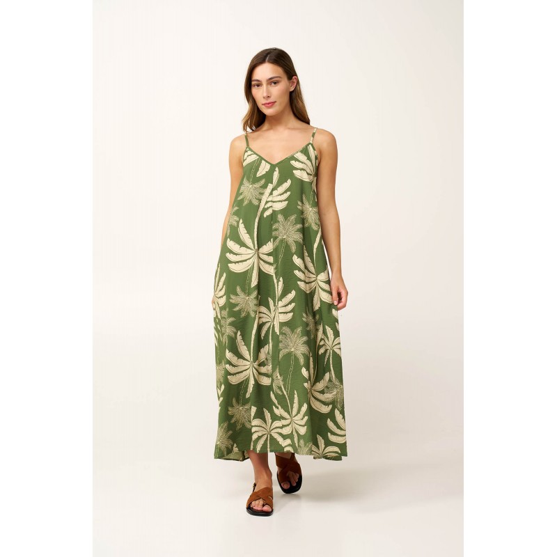 Maxi Καλοκαιρινό Φόρεμα με Φοίνικες GREEN TREETOP (24445-GREEN TREETOP) Maxi Καλοκαιρινό Φόρεμα με Φοίνικες GREEN TREETOP (24445-GREEN TREETOP)