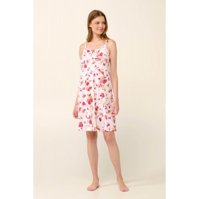 Micromodal Καλοκαιρινό Νυχτικό με Τιράντες ROSE TAUPE (22066-ROSE TAUPE)