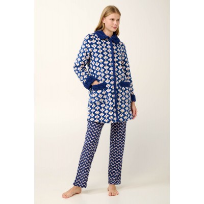 Γυναικεία Ρόμπα Fleece με Κουμπιά BLUE PRINT (21415-BLUE PRINT)