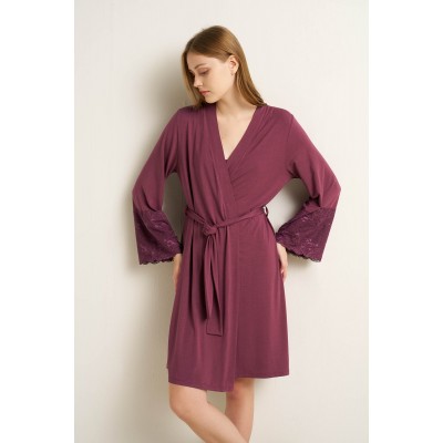 Σταυρωτή Γυναικεία Ρόμπα Micromodal MAUVE MISTY (25076-MAUVE MISTY)