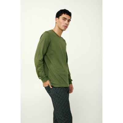 Ανδρική Βαμβακερή Πυτζάμα με V Λαιμόκοψη GREEN DILL (23651-GREEN DILL)