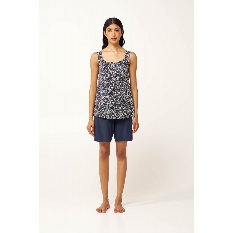 Γυναικεία Πυτζάμες Micromodal με Πατιλέτα BLUE BLAZER (24118-BLUE BLAZER)