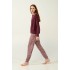Χειμερινή Γυναικεία Πυτζάμα Micromodal RED WINDSOR (23042-RED WINDSOR)