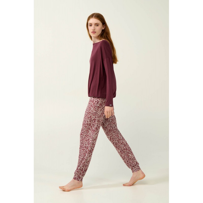 Χειμερινή Γυναικεία Πυτζάμα Micromodal RED WINDSOR (23042-RED WINDSOR)