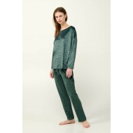 Γυναικείο Velvet Σετ Σπιτιού GREEN TEAL (23101-GREEN TEAL)