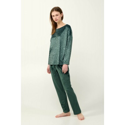 Γυναικείο Velvet Σετ Σπιτιού GREEN TEAL (23101-GREEN TEAL)