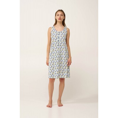 Βαμβακερό Νυχτικό με Πατιλέτα BLUE CROWN (24370-BLUE CROWN)