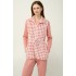 Γυναικείο Καρό Fleece Γιλέκο PINK TAN (23325-PINK TAN)