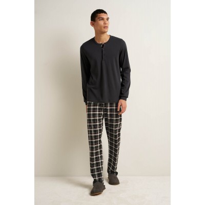 Ανδρική Βαμβακερή Πυτζάμα με Πατιλέτα DARK GRAY (25682-DARK GRAY)