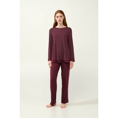 Γυναικεία Πουά Πυτζάμα Micromodal RED WINDSOR (23033-RED WINDSOR)