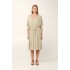 Μονόχρωμο Καφτάνι από Viscose Flama BEIGE SPRAY (22887-BEIGE SPRAY)
