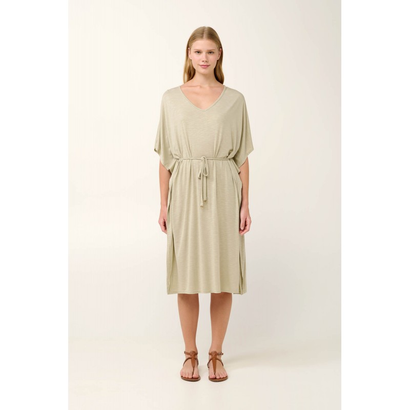 Μονόχρωμο Καφτάνι από Viscose Flama BEIGE SPRAY (22887-BEIGE SPRAY) Μονόχρωμο Καφτάνι από Viscose Flama BEIGE SPRAY (22887-BEIGE SPRAY)