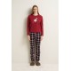 Γυναικεία Βαμβακερή Matching Πυτζάμα RED KARANDA (25615-RED KARANDA) Γυναικεία Βαμβακερή Matching Πυτζάμα RED KARANDA (25615-RED KARANDA)