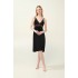 Νυχτικό Micromodal με Δαντέλα BLACK (23126-BLACK)