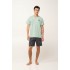 Ανδρική  Βαμβακερή Πυτζάμα με Λαιμόκοψη GREEN SURF (24692-GREEN SURF)