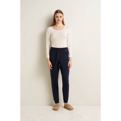 Γυναικείο Βαμβακερό Φούτερ Jogger Παντλεόνι BLUE (25182-BLUE)