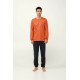Ανδρική Χειμερινή Πυτζάμα με Μανσέτες ORANGE RUST (23624-ORANGE RUST) Ανδρική Χειμερινή Πυτζάμα με Μανσέτες ORANGE RUST (23624-ORANGE RUST)