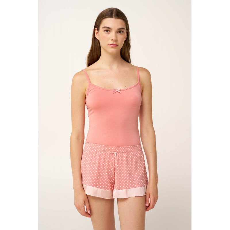 Γυναικείο Micromodal Φανελάκι με Τιράντες PINK TAN (24068-PINK TAN)